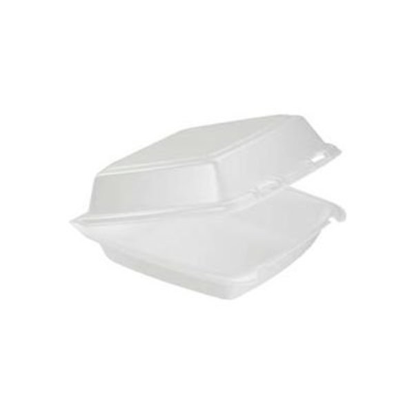 Lagasse DART¬Æ DCC85HT1, Foam Hinged Food Container, 1 Compartment, White, 200/Carton DCC 85HT1
